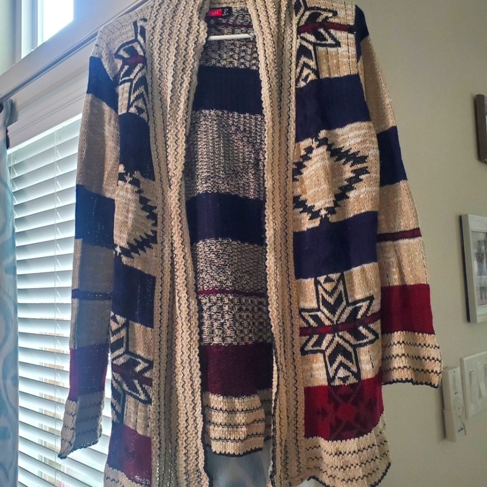 Tribal pattern Cardigan cardigan